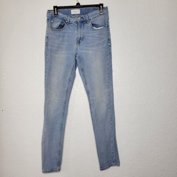Ovadia & Son's Men's Size 30 OS-1 Slim Fit Light Wash Blue Denim 5 Pocket Jeans - Picture 3 of 7